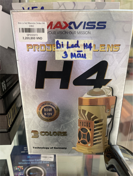 Đèn bi led Maxviss 3màu H4