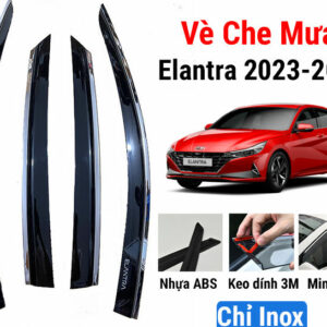 Che mưa Elantra viền inox